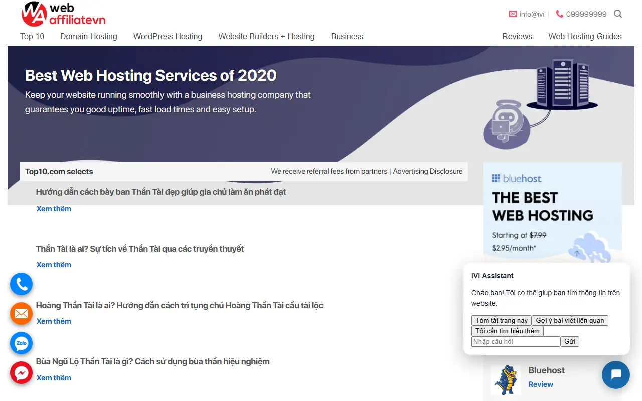 Mẫu website marketing & quảng cáo — Mẫu web Affilates - Thiết kế website