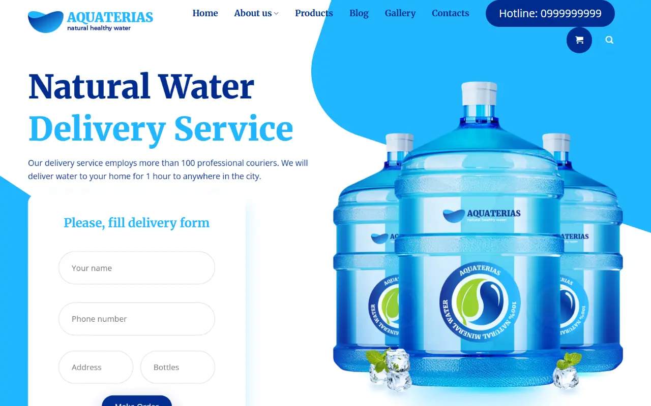 Mẫu website thuỷ sinh & cá cảnh — Mẫu website aqua