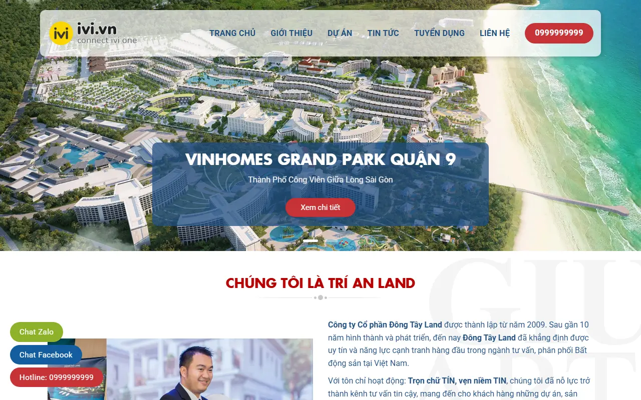 Mẫu website bất động sản — BDS 18 – Mua bán và cho thuê