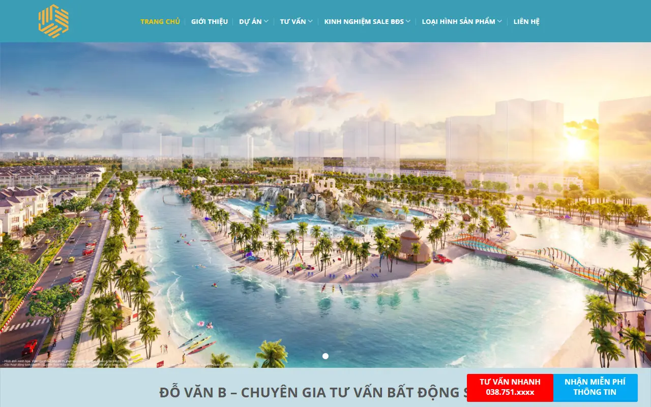 Mẫu website bất động sản — Mẫu website BDS 27 – Chuyên gia bất động sản