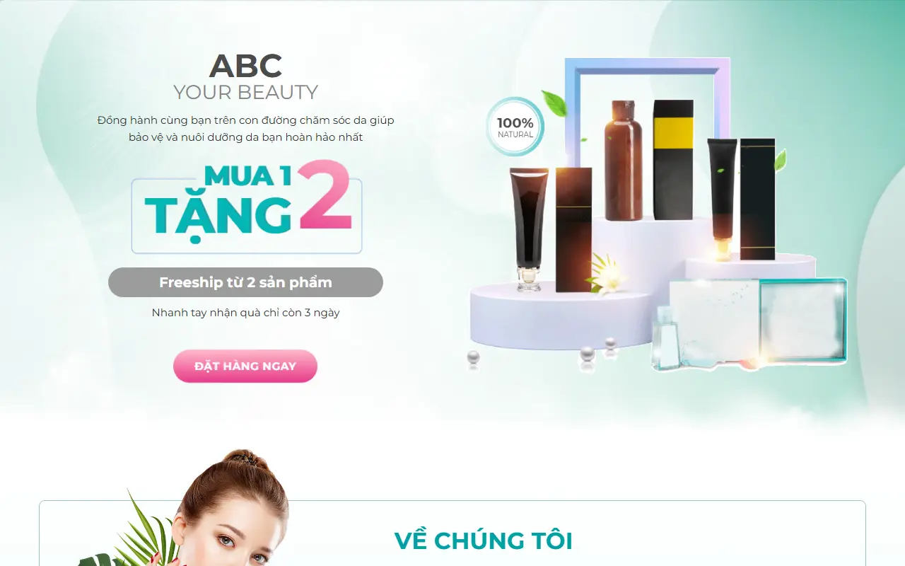 Mẫu website mỹ phẩm — Mỹ phẩm #1