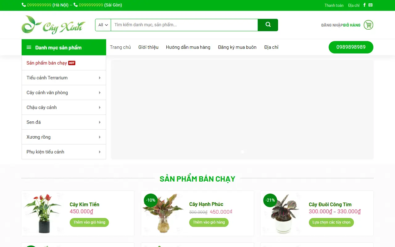 Mẫu website cây cảnh & sân vườn — Cây cảnh #2