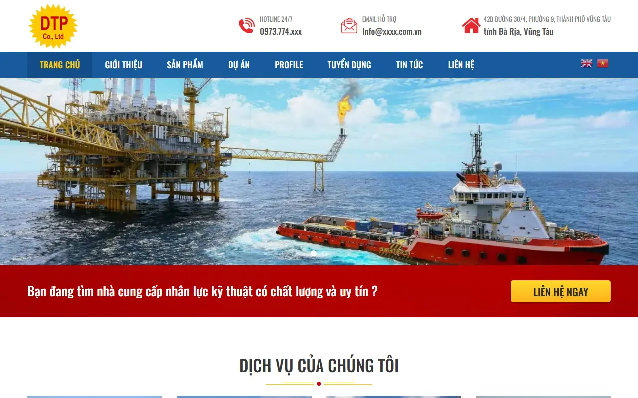 Mẫu website giới thiệu công ty — Trang công ty #1