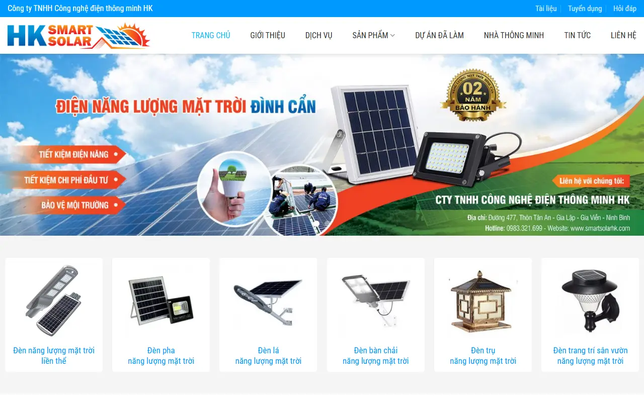 Mẫu website điện & năng lượng — Đèn LED #1