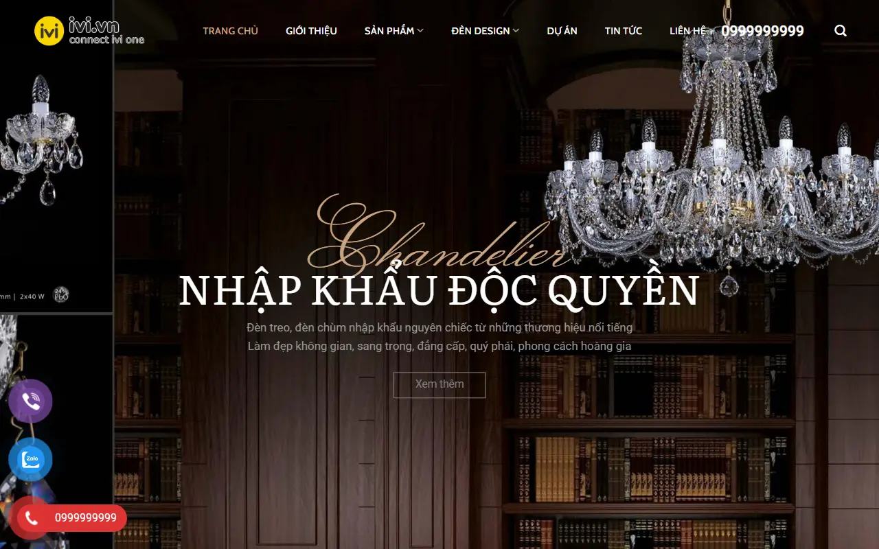 Mẫu website máy & thiết bị công nghiệp — Mẫu web bán đèn led – Chiếu sáng dân dụng và công nghiệp