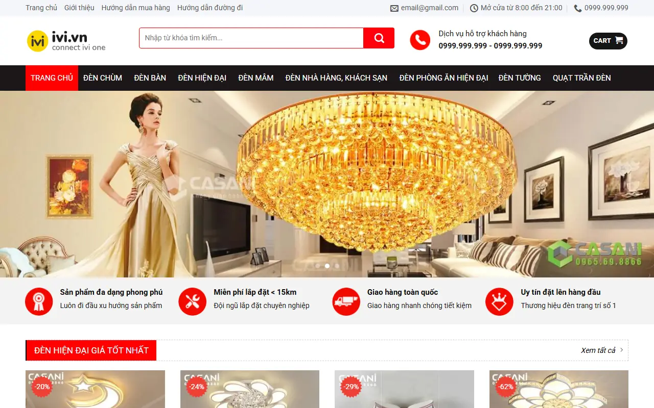 Mẫu website điện & năng lượng — Đèn LED #2