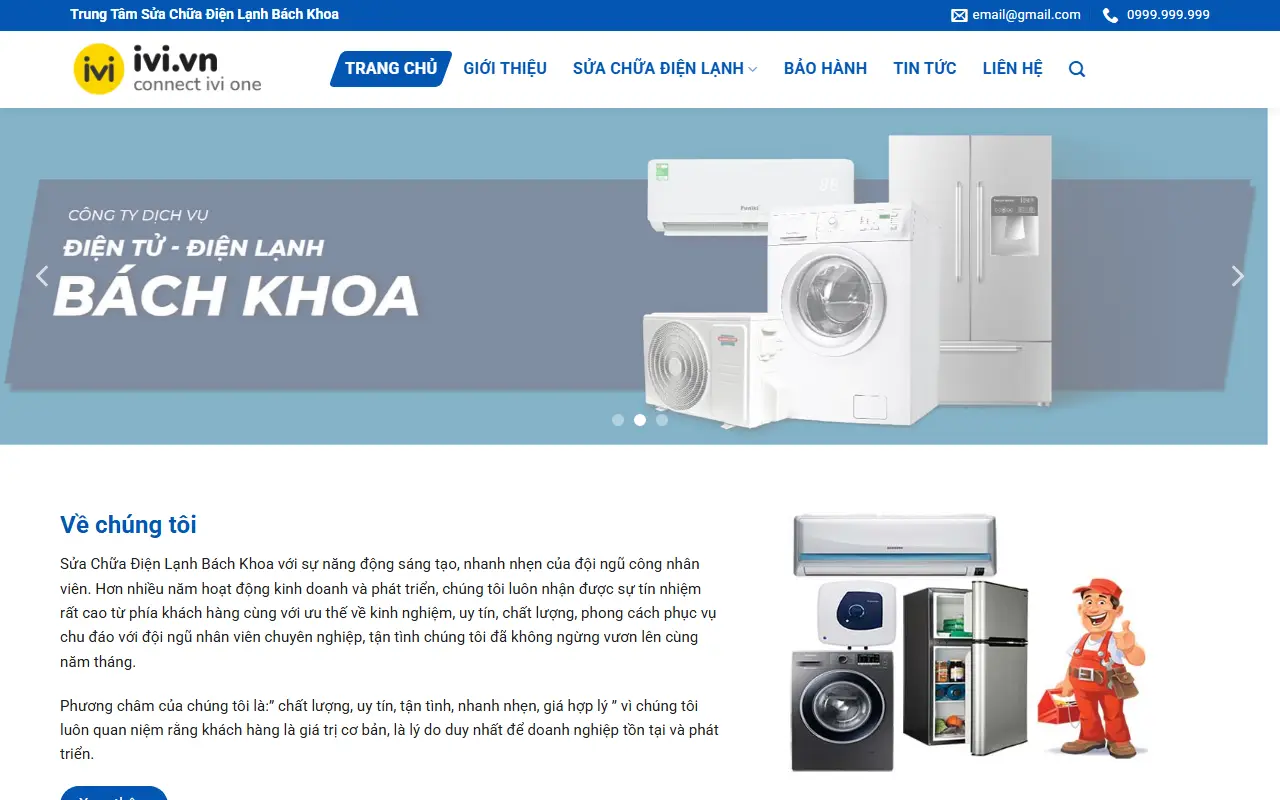 Mẫu website điện máy & điện lạnh — Điện lạnh #1