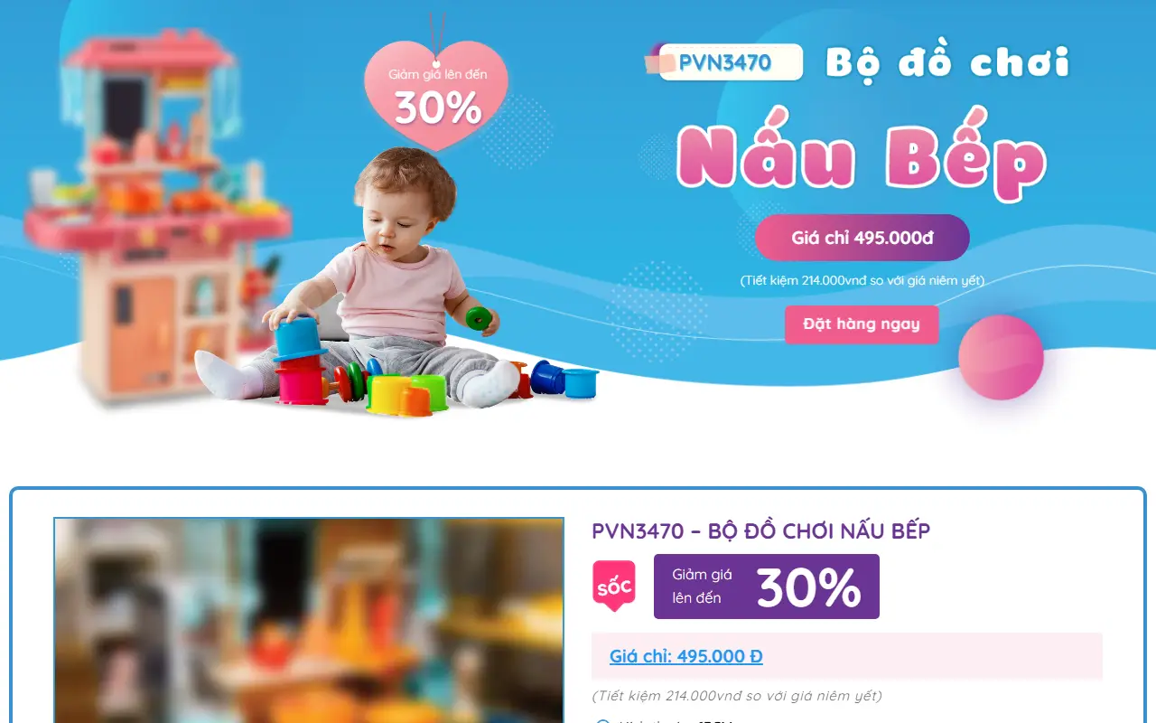 Mẫu website mẹ và bé — Đồ chơi trẻ em