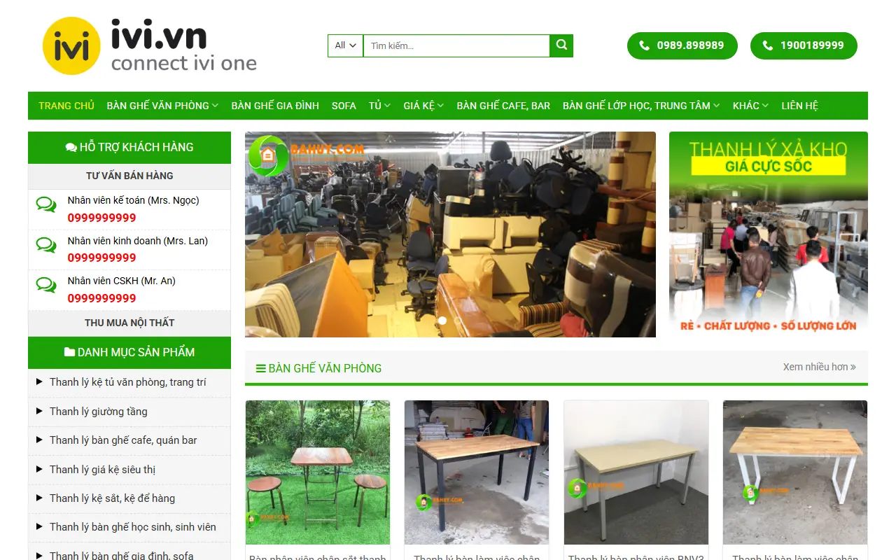 Mẫu website môi trường & phế liệu — Đồ cũ & Thanh lý
