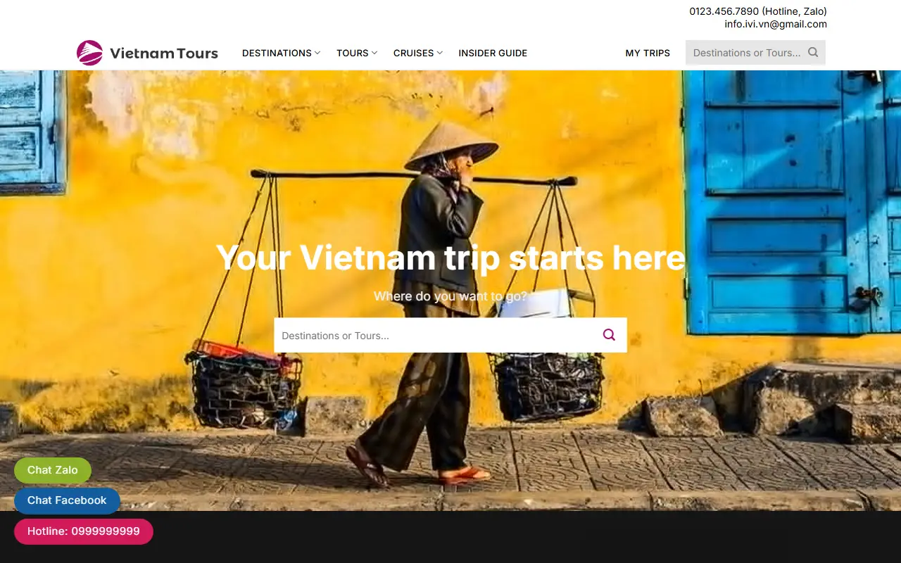 Mẫu website du lịch & tour — Mẫu web du lịch #1