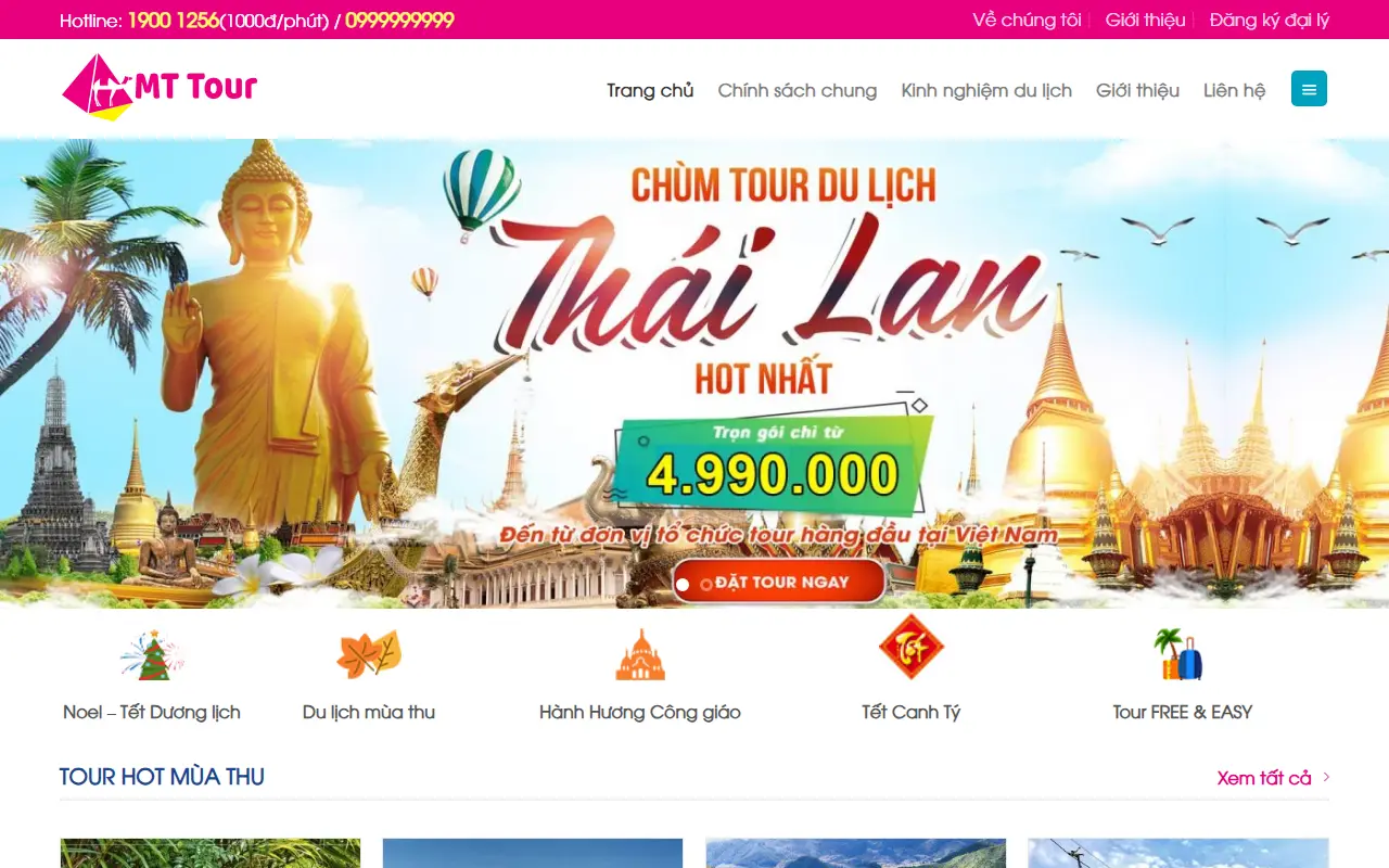Mẫu website du lịch & tour — Du lịch #4