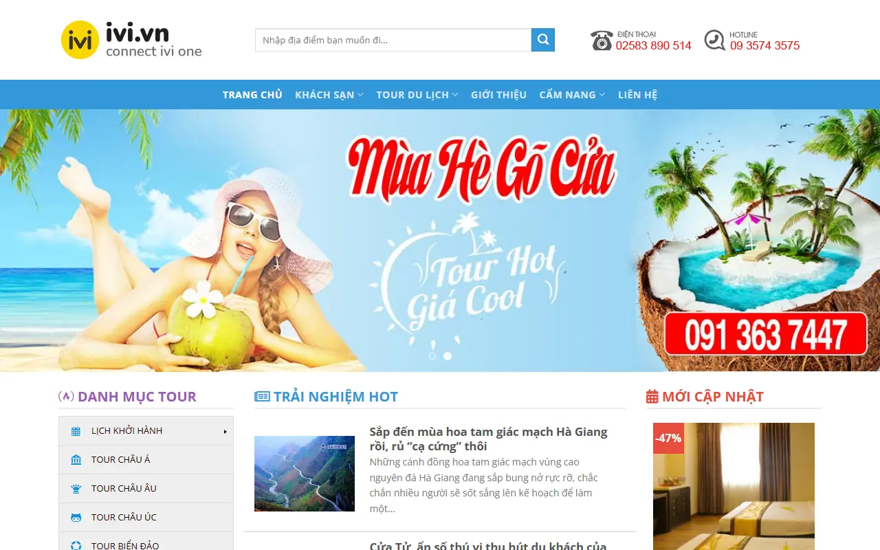 Mẫu website du lịch & tour — Du Lịch – Tour trong nước và quốc tế