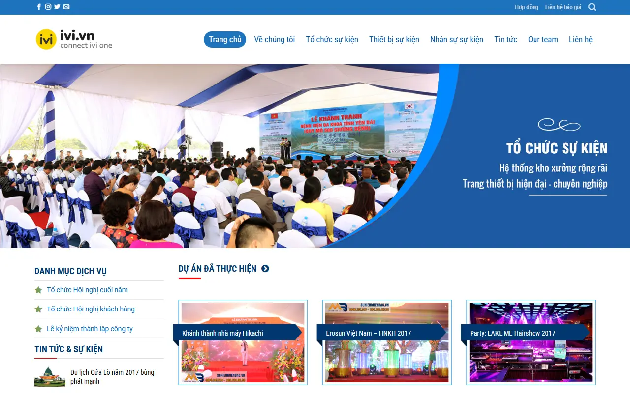 Mẫu website sự kiện & tiệc cưới — Tổ chức sự kiện #1