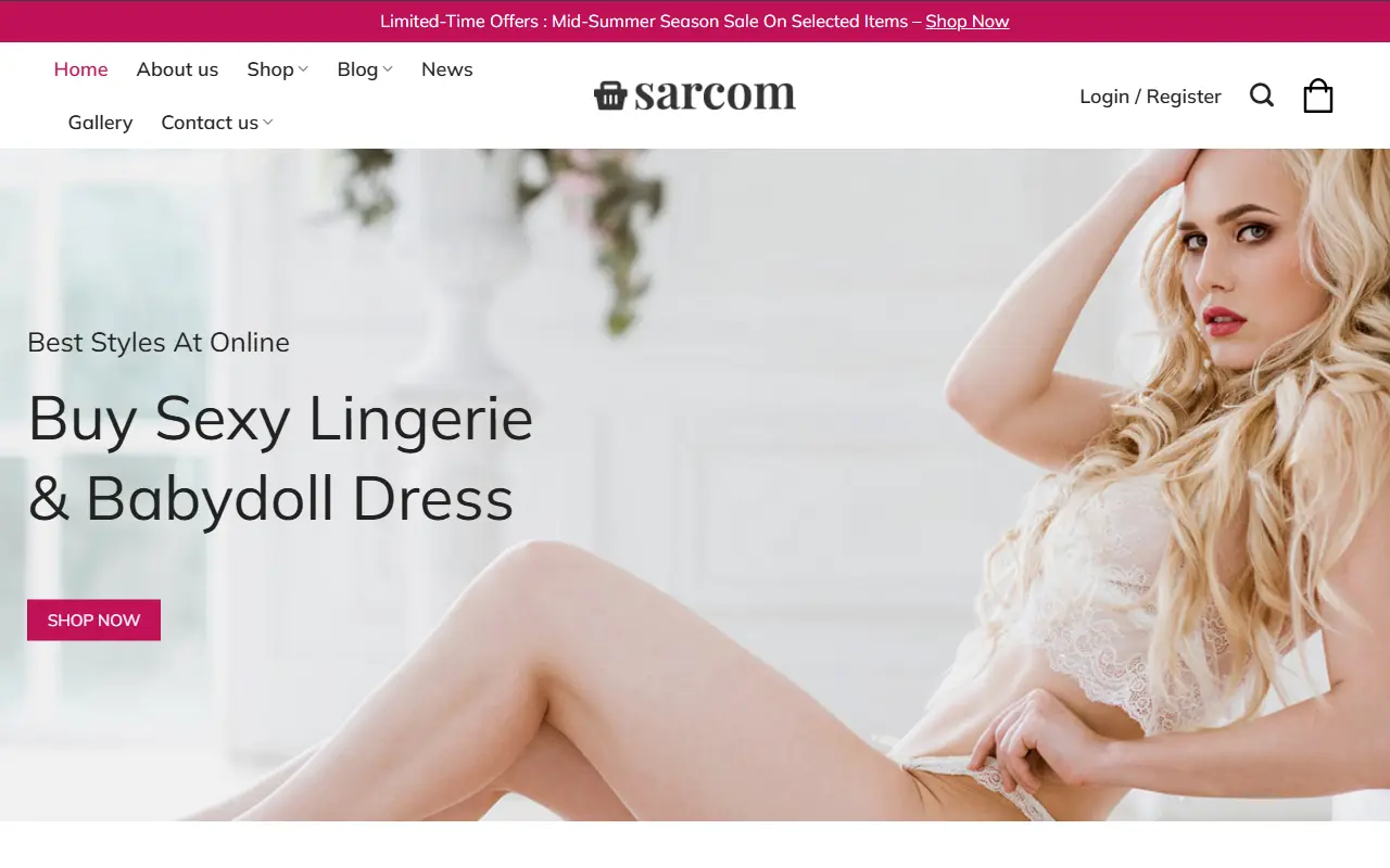 Mẫu website thời trang — Mẫu web fashion #1