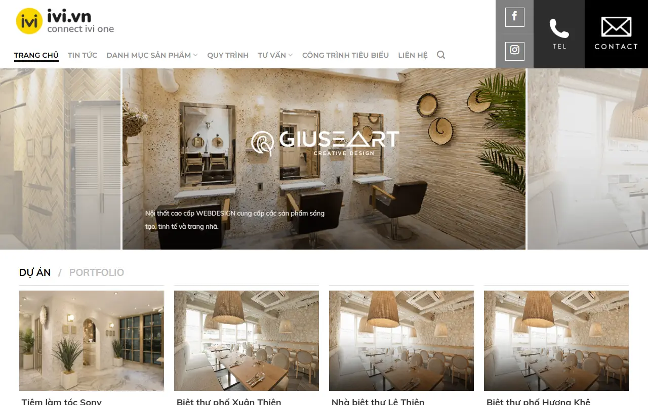 Mẫu website nội thất — Nội thất #1