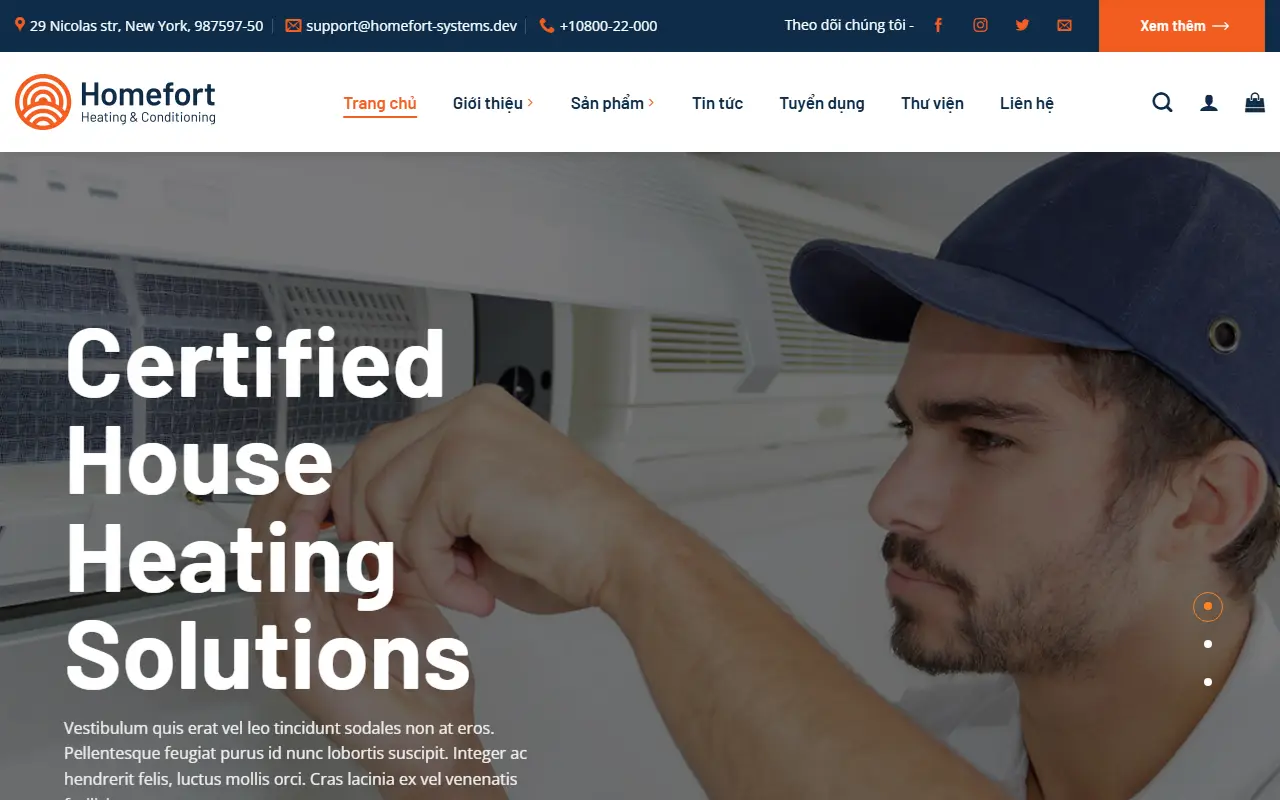 Mẫu website giới thiệu công ty — Mẫu web giới thiệu công ty #1