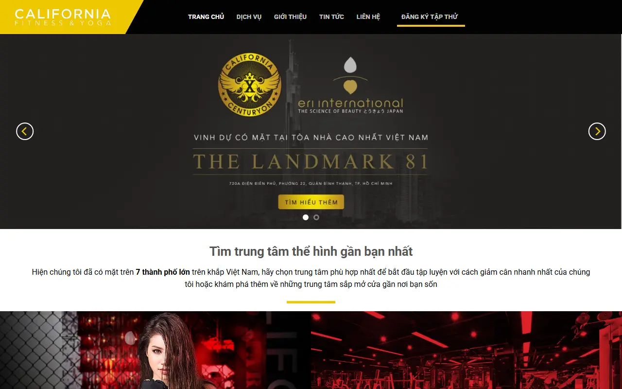 Mẫu website gym & thể thao — Gym & Thể hình – Phòng tập và huấn luyện cá nhân