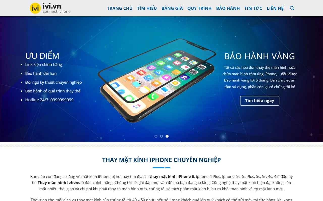 Mẫu website điện máy & điện lạnh — Sửa chữa thiết bị