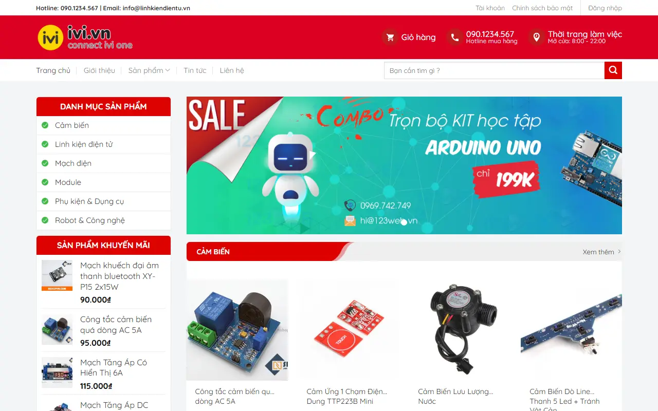 Mẫu website máy tính & laptop — Linh Kiện – Mẫu website bán hàng Linh Kiện, Phụ Kiện điện tử