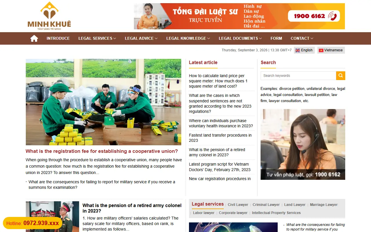 Mẫu website luật & kế toán — Mẫu web văn phòng luật
