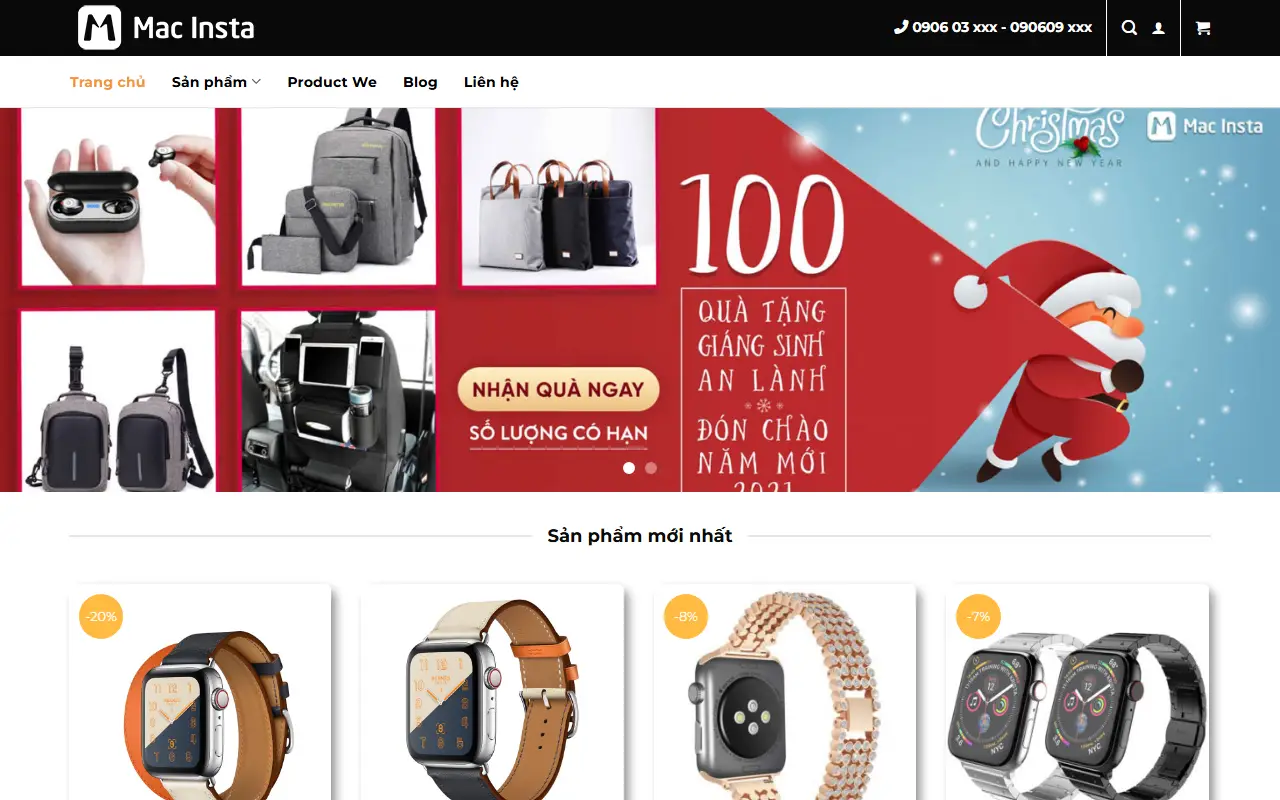 Mẫu website phần mềm & công nghệ — Phụ kiện công nghệ