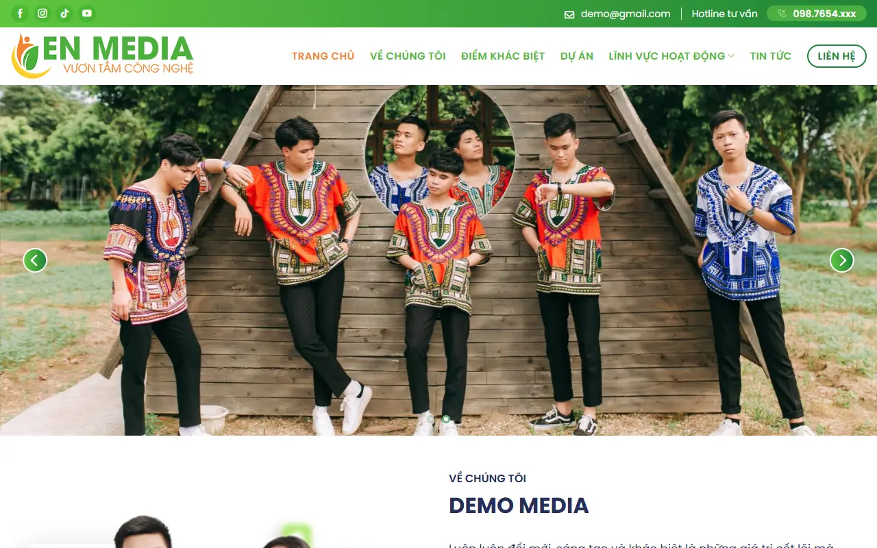 Mẫu website marketing & quảng cáo — Web Demo Media – PVL Media