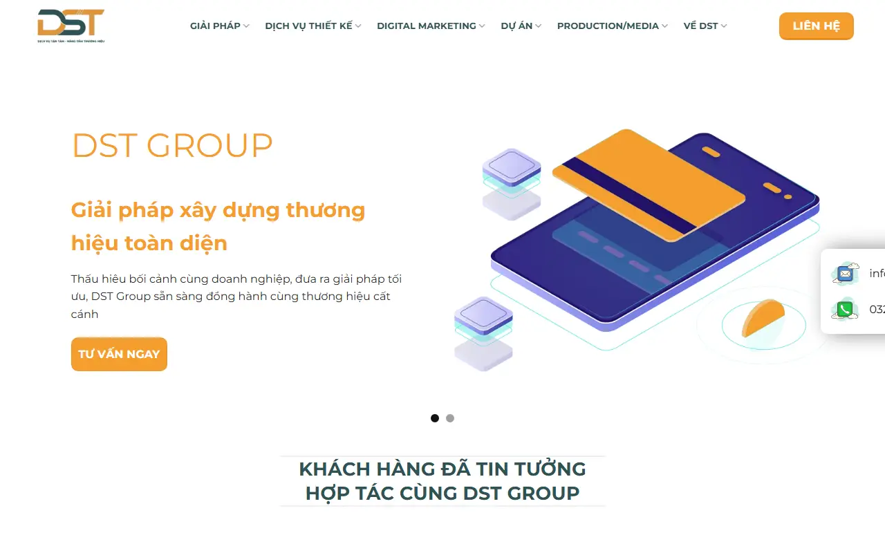 Mẫu website marketing & quảng cáo — Trang chủ - DST Group