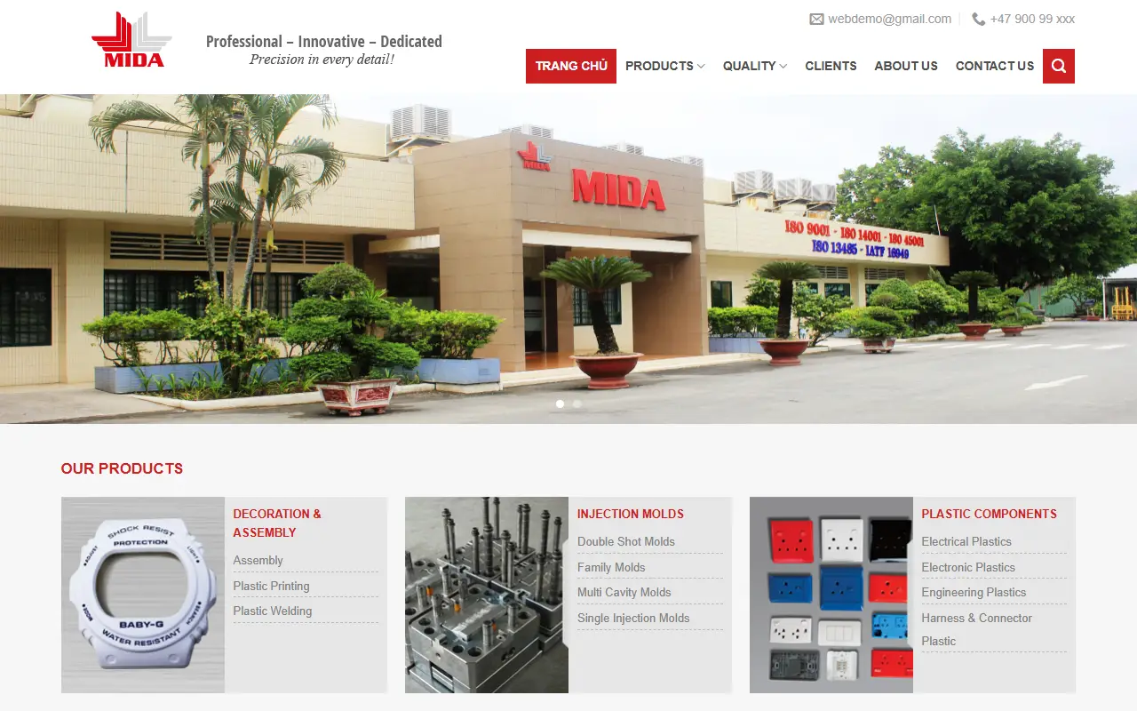 Mẫu website máy & thiết bị công nghiệp — Trang chủ » Mẫu website máy công nghiệp #2