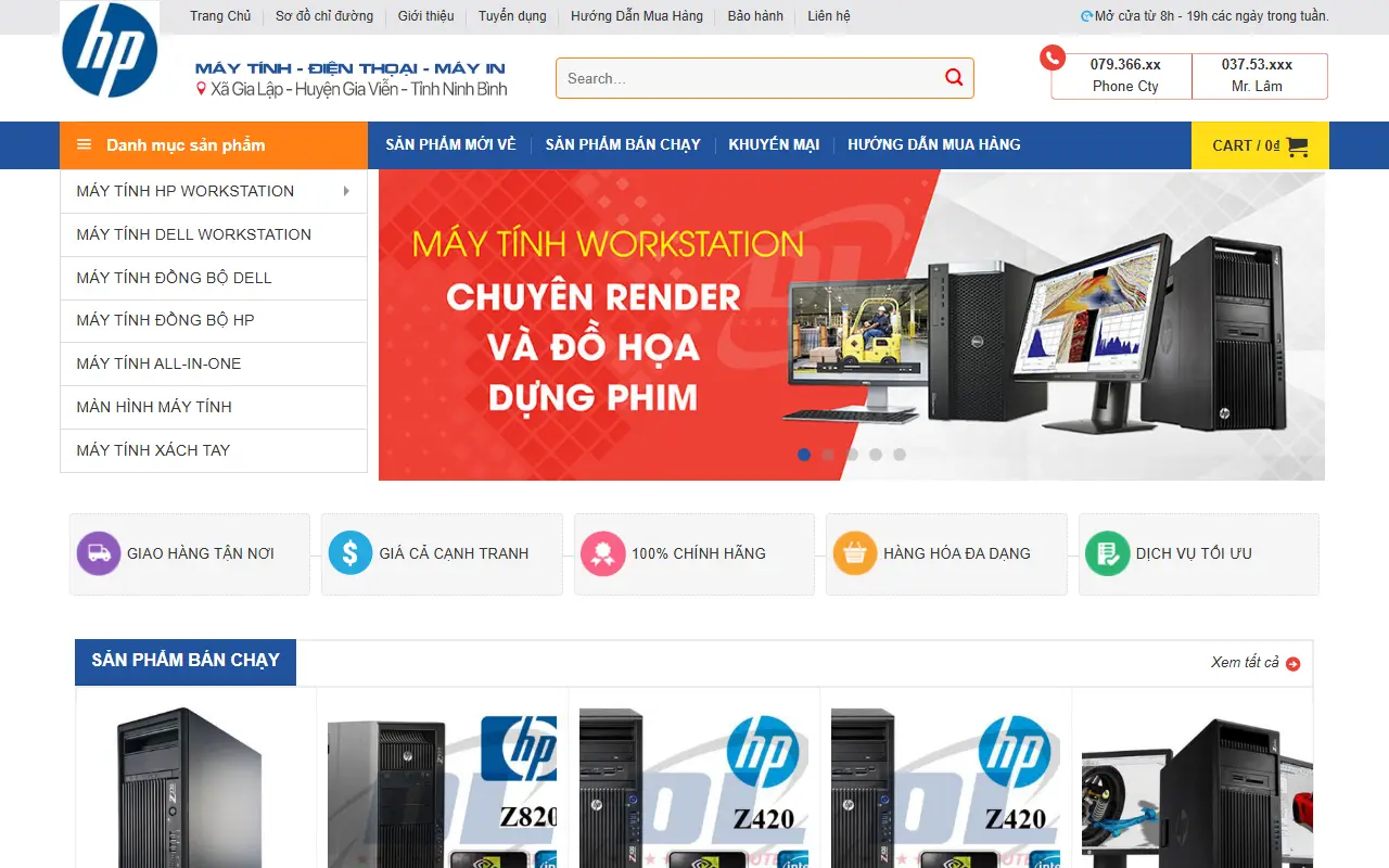 Mẫu website máy tính & laptop — Trang Chủ - Máy tính & Laptop