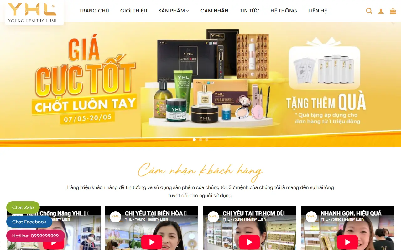Mẫu website mỹ phẩm — Mẫu web mỹ phẩm #2
