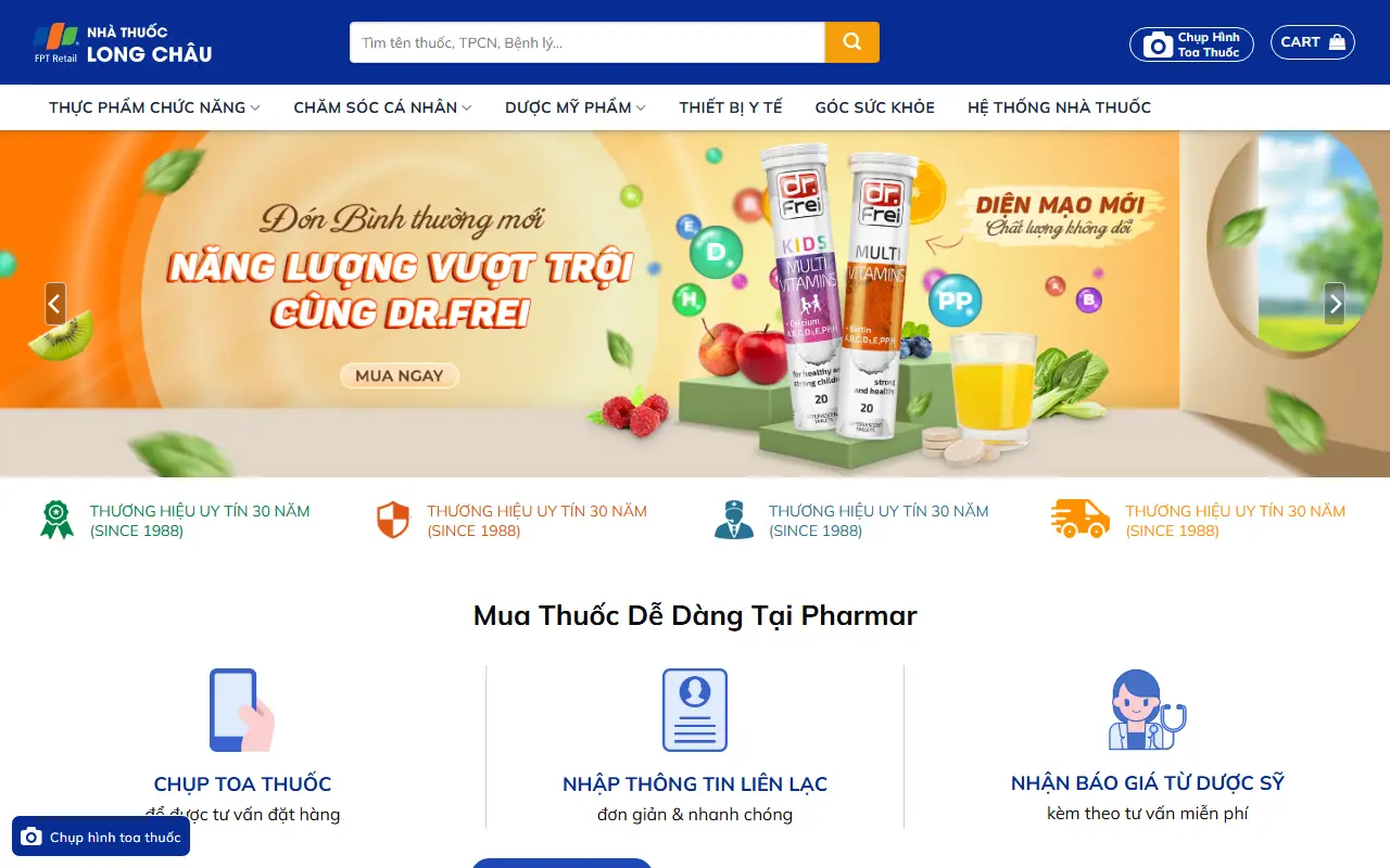 Mẫu website dược phẩm & thuốc — Nhà thuốc 2 – Hệ thống nhà thuốc lớn số 1 VN