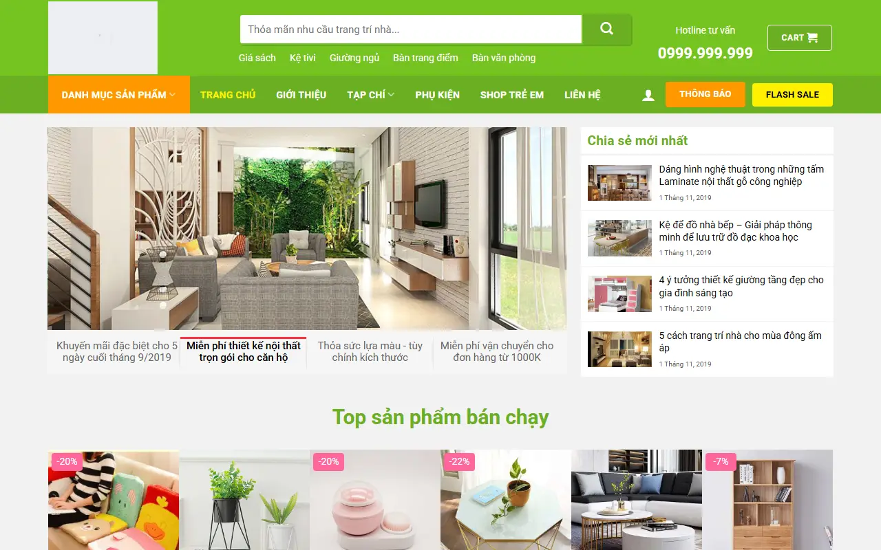 Mẫu website nội thất — Nội thất #6