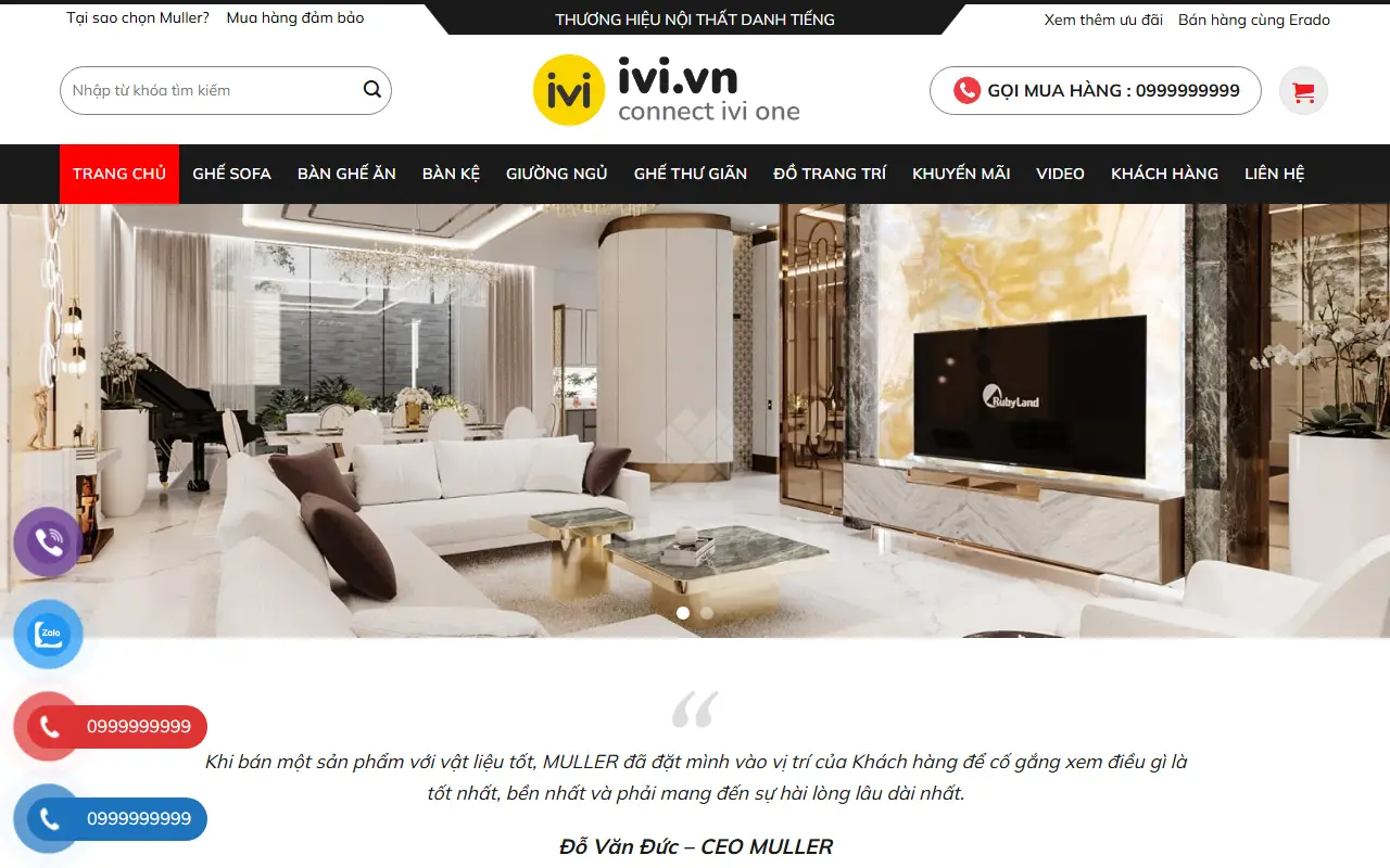 Mẫu website nội thất — Mẫu web nội thất #1