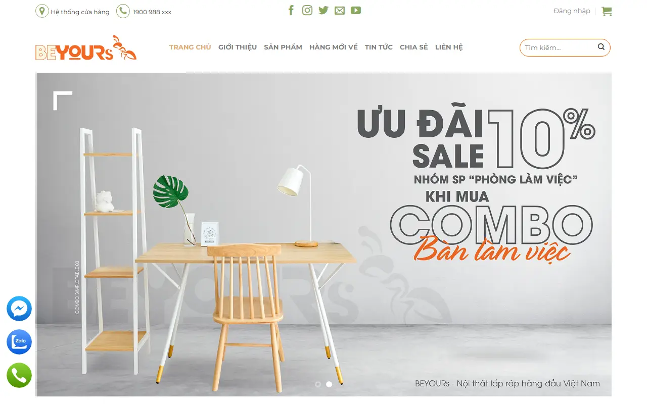 Mẫu website nội thất — Nội thất đồ gỗ - Đồ gỗ gia dụng các loại #2