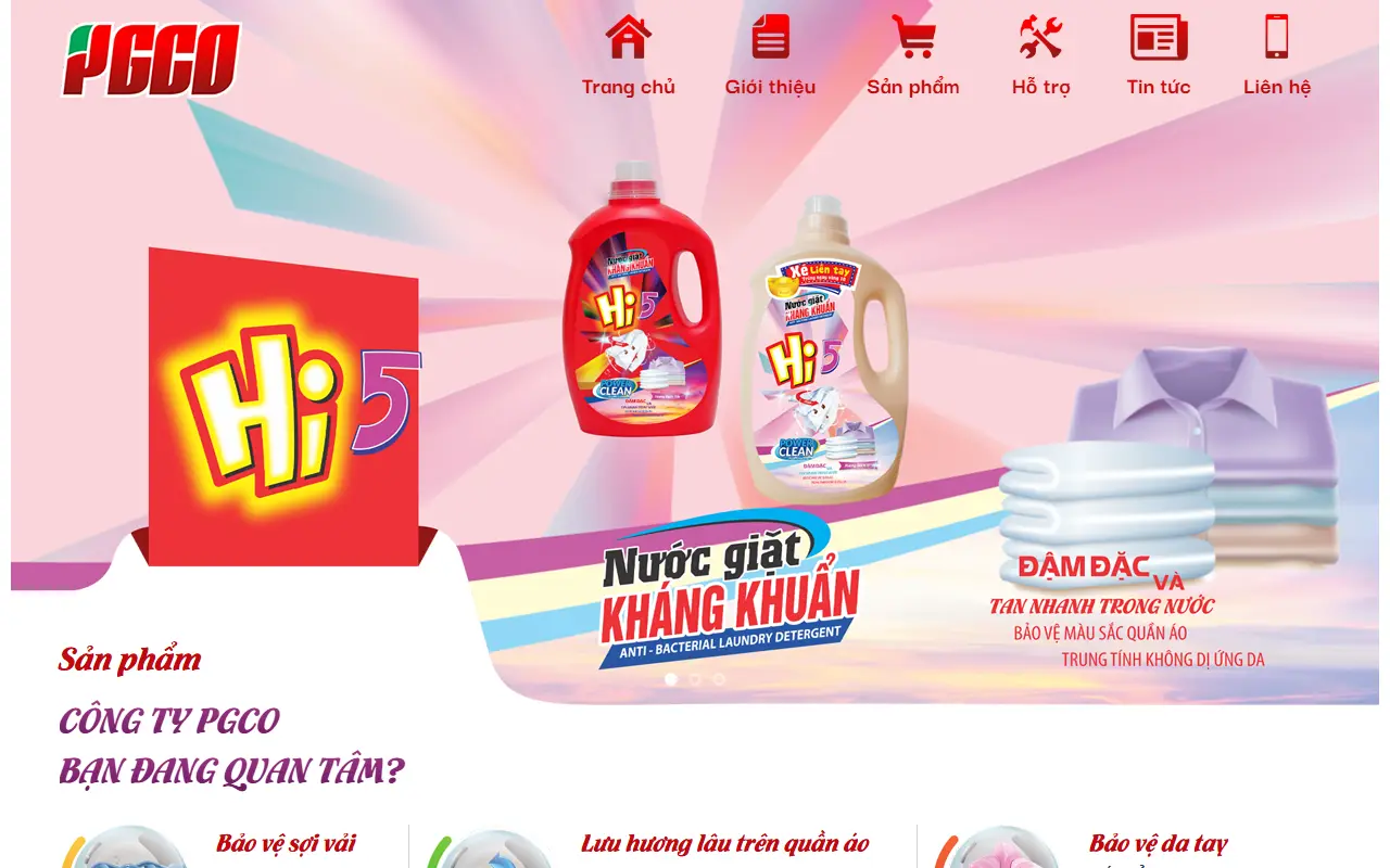 Mẫu website đồ gia dụng — Nước giặt #2