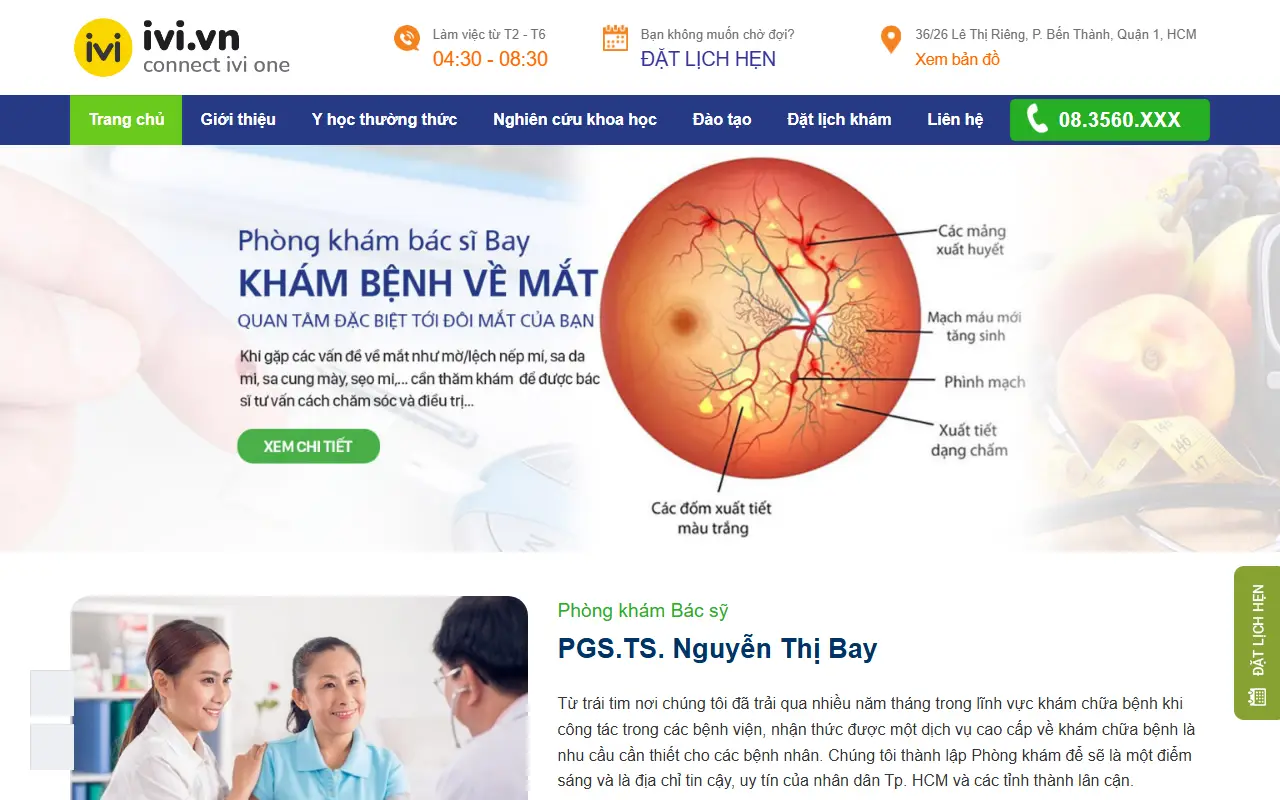 Mẫu website phòng khám & bệnh viện — Phòng khám #2