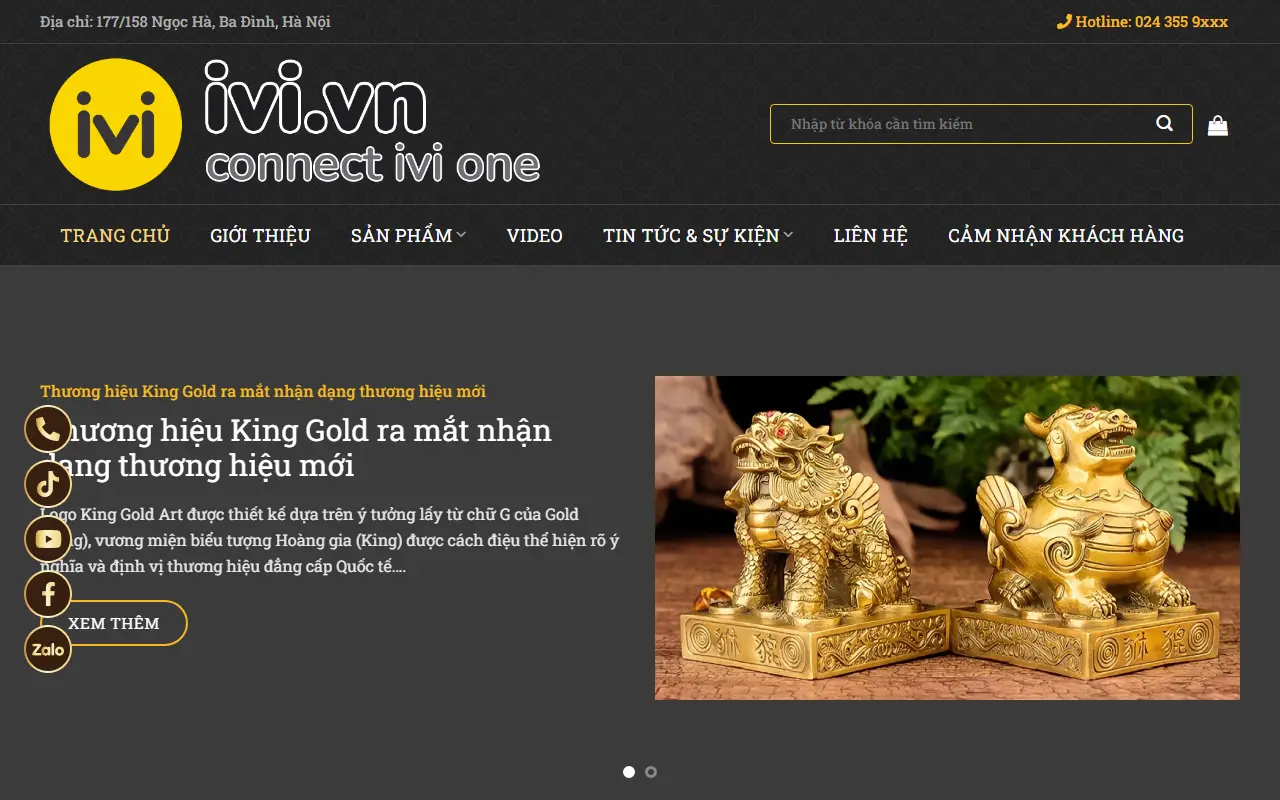 Mẫu website phong thuỷ & đồ thờ — Phong thủy #1