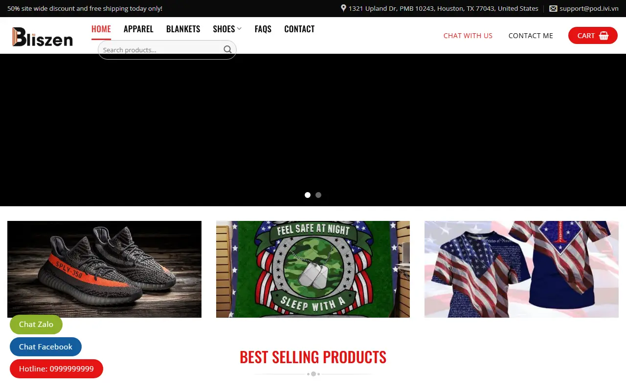 Mẫu website đồ chơi & sở thích — POD shop