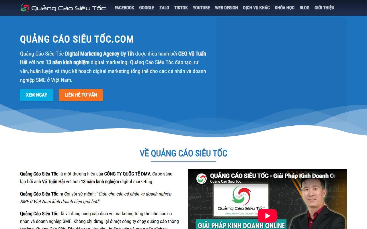 Mẫu website marketing & quảng cáo — Công Ty Marketing Online