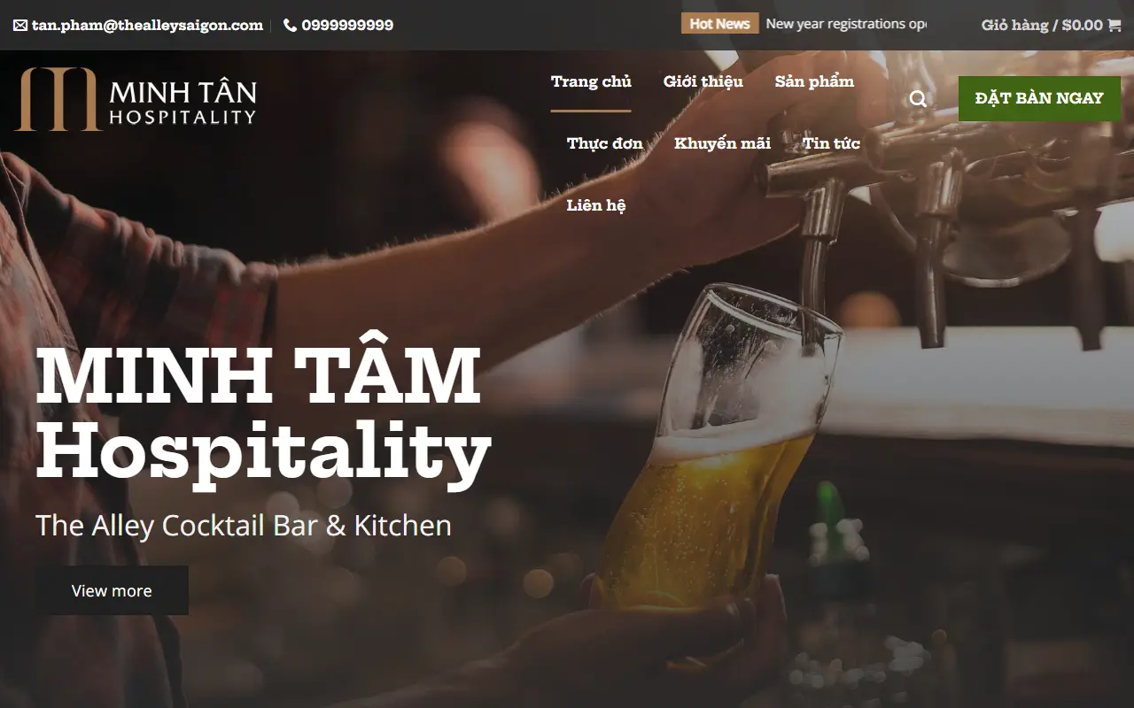 Mẫu website đồ uống & cà phê — Mẫu web bán bia