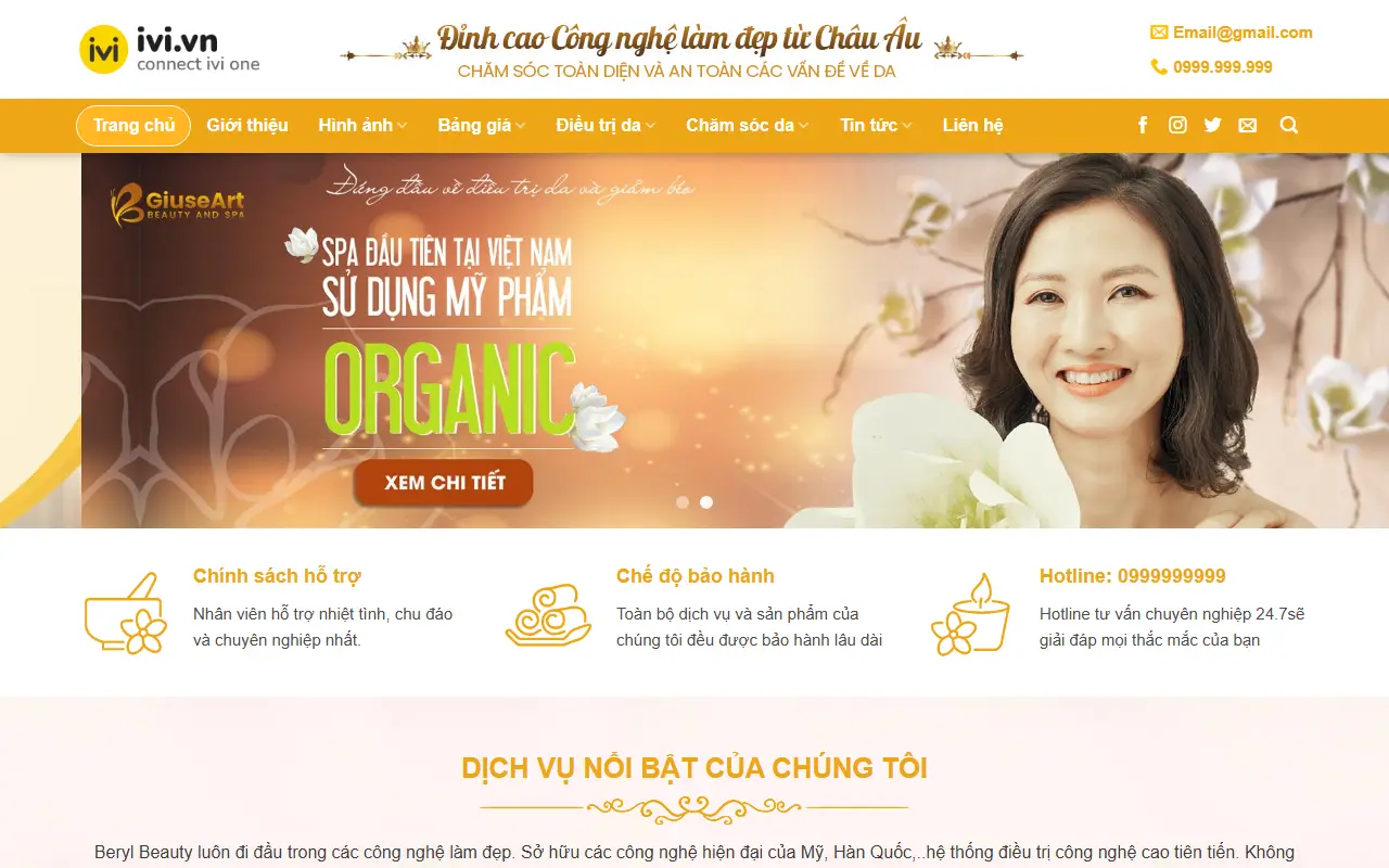 Mẫu website spa & thẩm mỹ — Spa & Thẩm mỹ #1