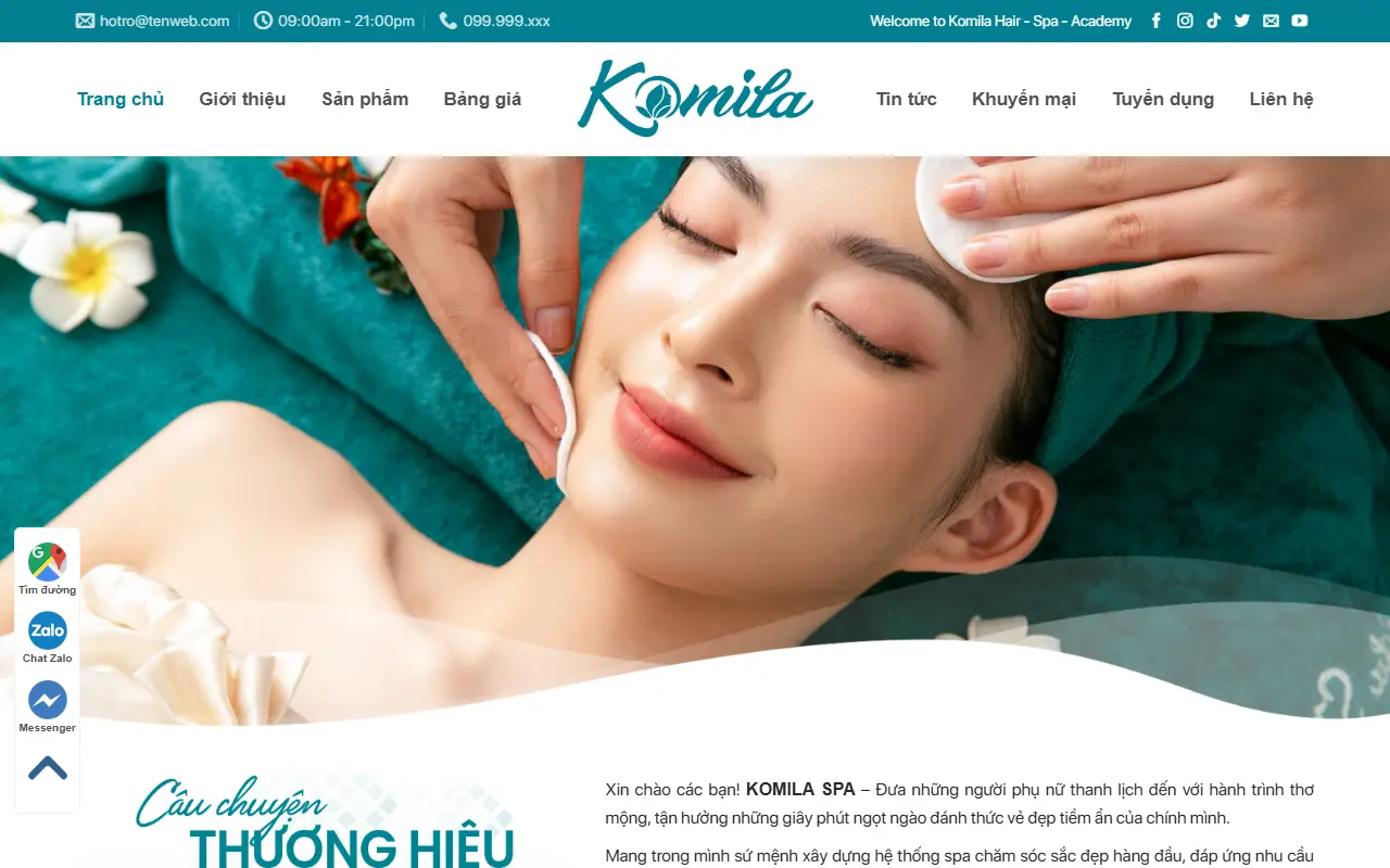 Mẫu website spa & thẩm mỹ — Spa & Thẩm mỹ #6