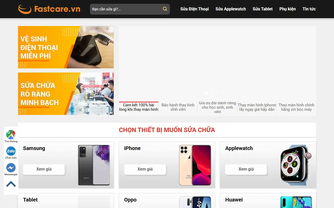 Mẫu website điện thoại & phụ kiện — Sửa điện thoại #2