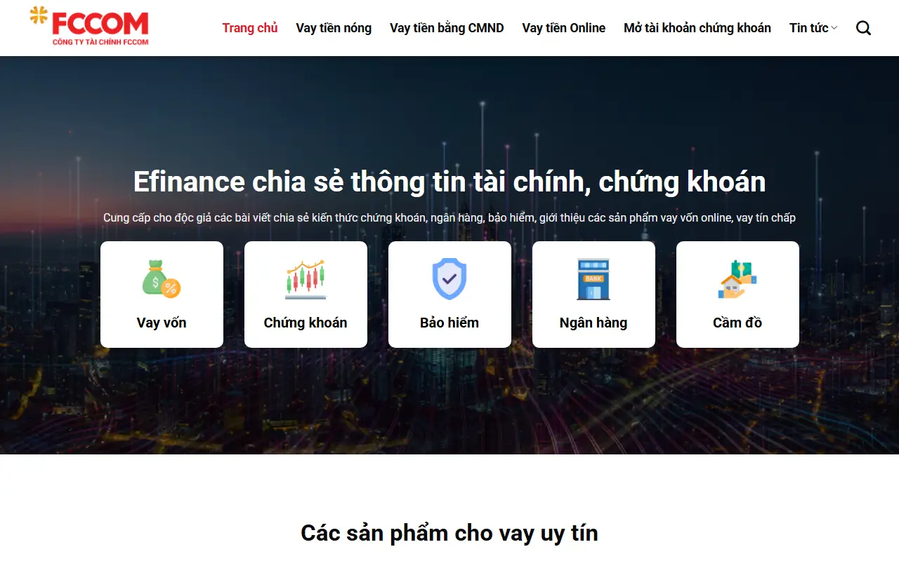 Mẫu website tài chính & bảo hiểm — Mẫu web tài chính #2