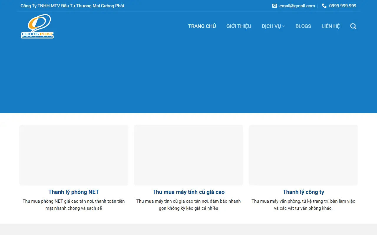 Mẫu website môi trường & phế liệu — Thanh lý
