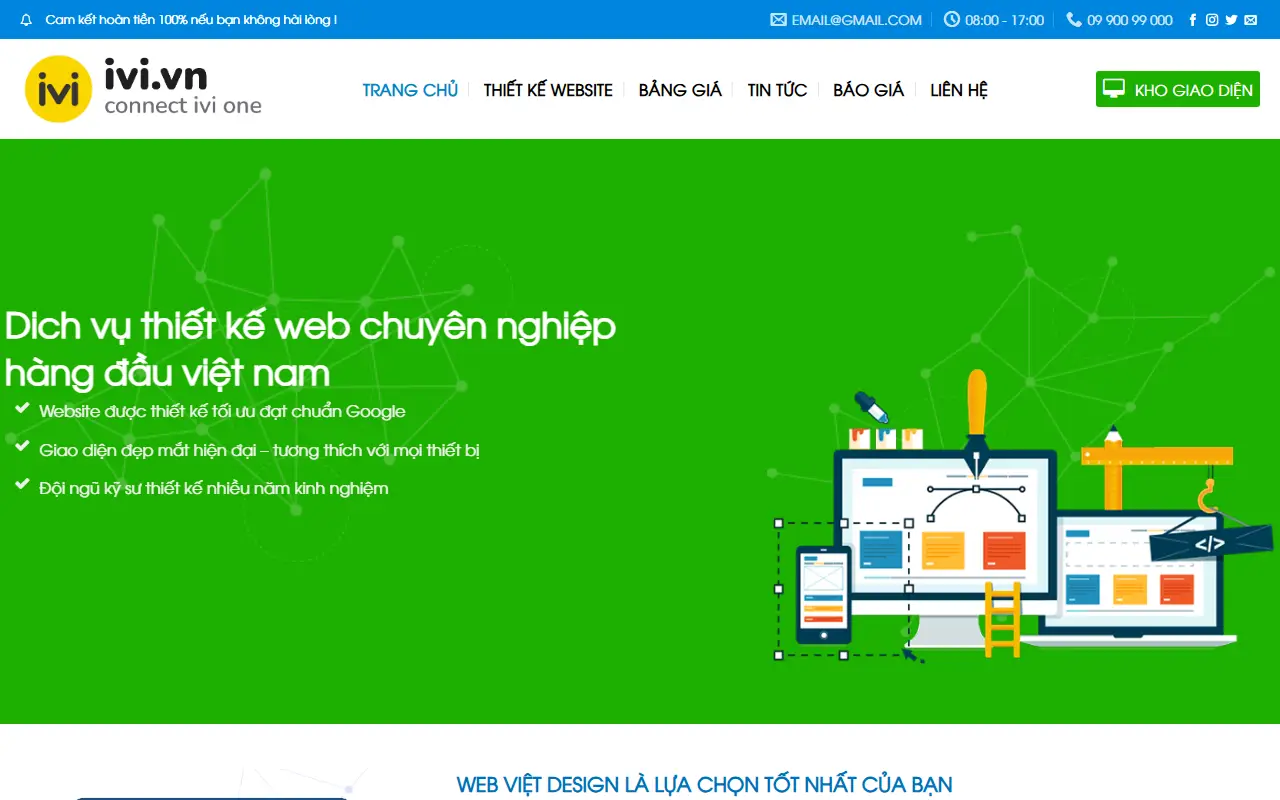Mẫu website thiết kế web & code — Thiết kế website – uy tín #1