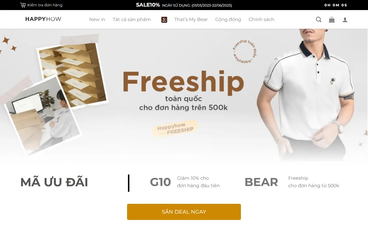Mẫu website thời trang — HAPPYHOW