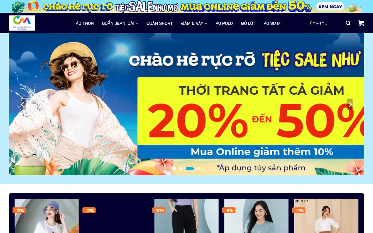Mẫu website thời trang — Mẫu web thời trang công minh web