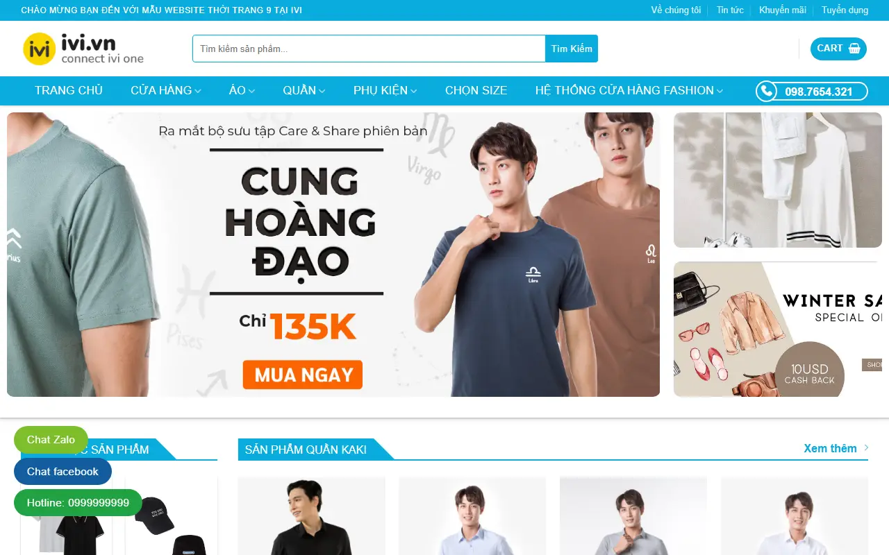 Mẫu website thời trang — Fashion – Thời trang thương hiệu Việt Nam