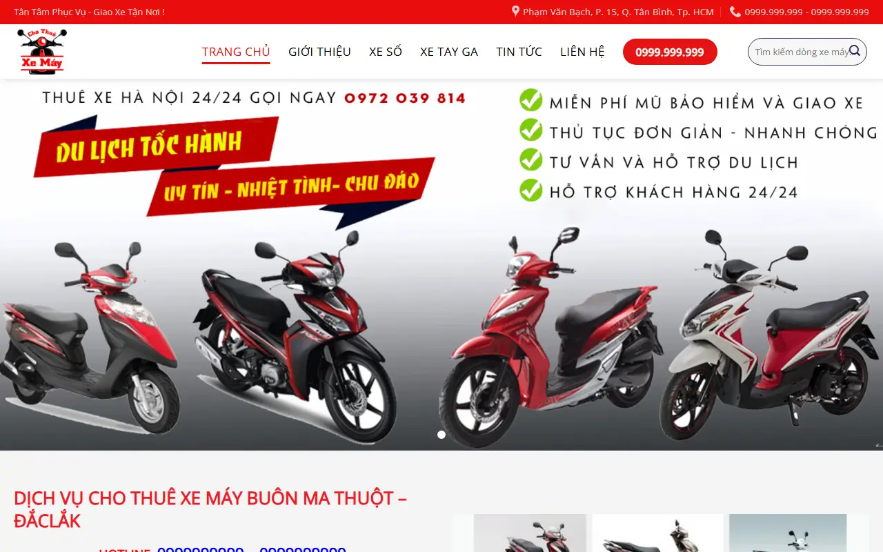 Mẫu website thuê xe & taxi — Thuê xe #2